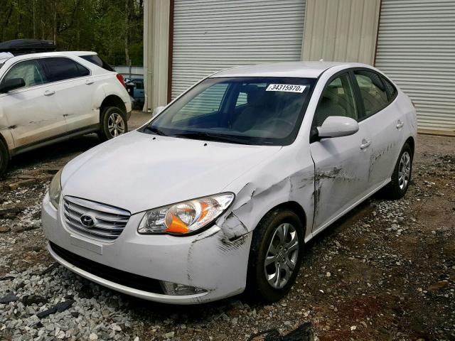 KMHDU4AD4AU129444 - 2010 HYUNDAI ELANTRA BLUE  photo 2