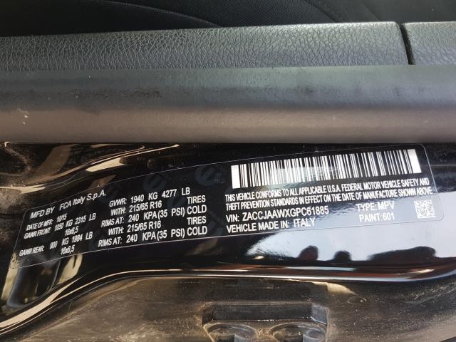 ZACCJAAWXGPC61885 - 2016 JEEP RENEGADE SPORT  լուսանկար 10