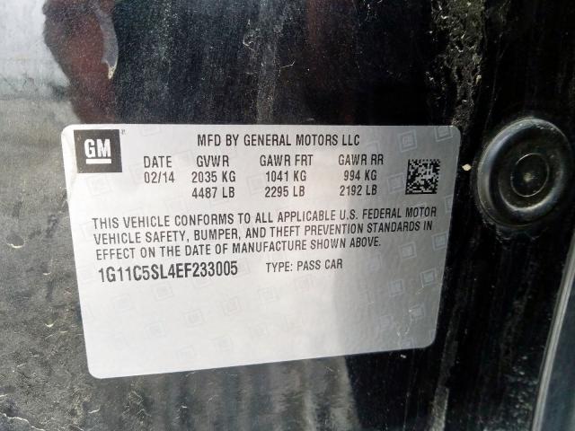 1G11C5SL4EF233005 - 2014 CHEVROLET MALIBU 1LT  照片 10