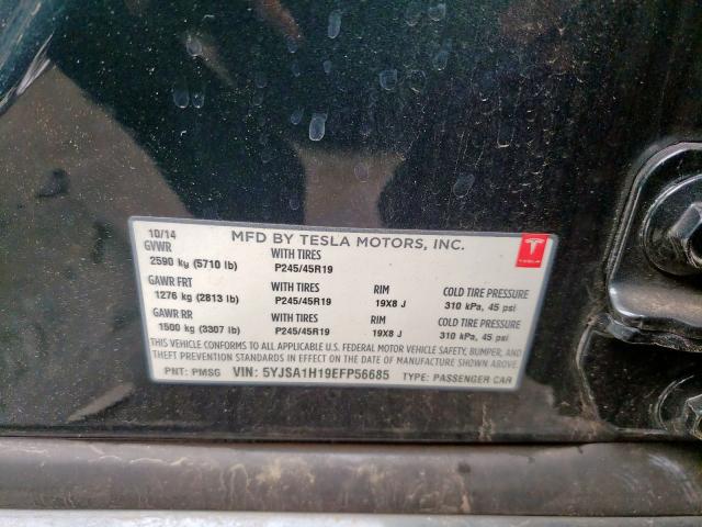 5YJSA1H19EFP56685 - 2014 TESLA MODEL S  صورة 10