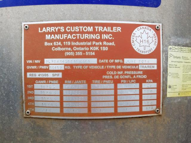 2L9DA34S0E1070101 - 2014 MISC TRAILER  լուսանկար 10