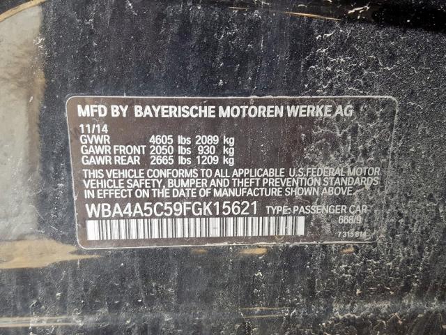 WBA4A5C59FGK15621 - 2015 BMW 428 I GRAN COUPE  photo 10