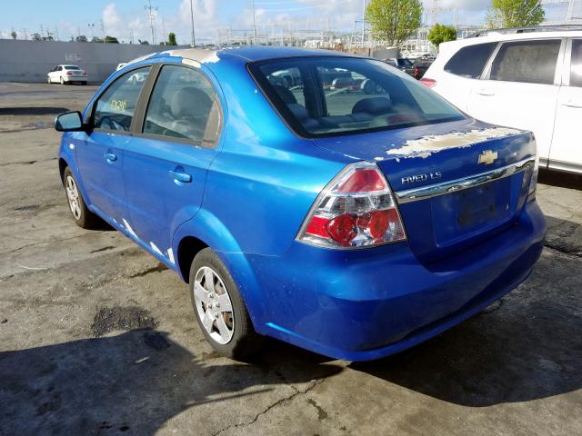 KL1TD56688B185626 - 2008 CHEVROLET AVEO BASE  photo 3