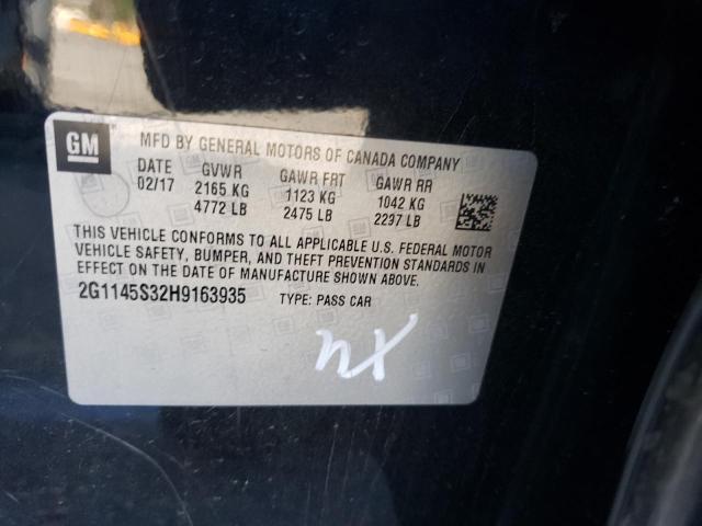 2G1145S32H9163935 - 2017 CHEVROLET IMPALA PREMIER 黑色 照片 10