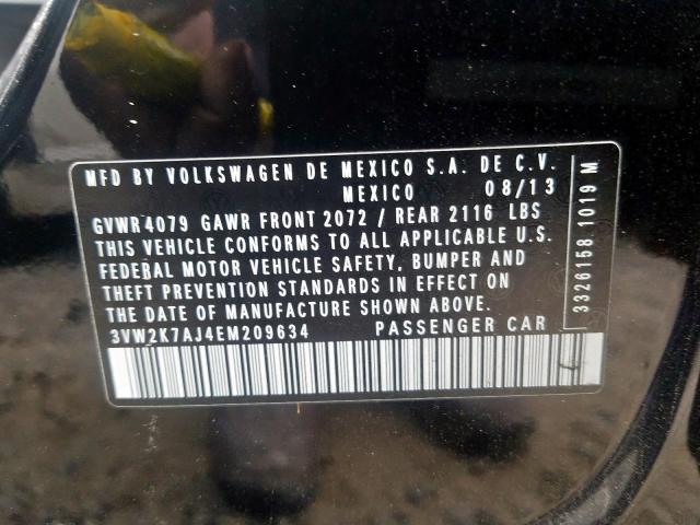 3VW2K7AJ4EM209634 - 2014 VOLKSWAGEN JETTA BASE  照片 10