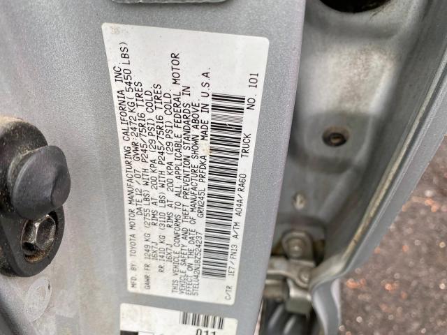 5TELU42N18Z524237 - 2008 TOYOTA TACOMA DOUBLE CAB  照片 9