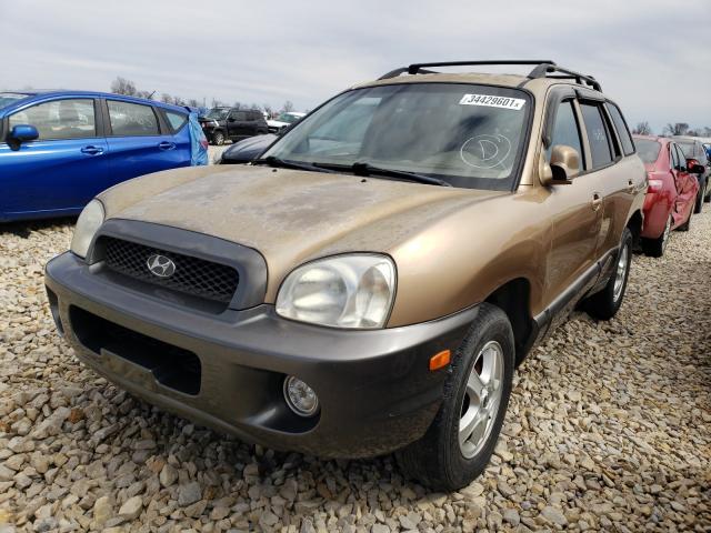 KM8SC13E34U665272 - 2004 HYUNDAI SANTA FE GLS GOLD photo 2