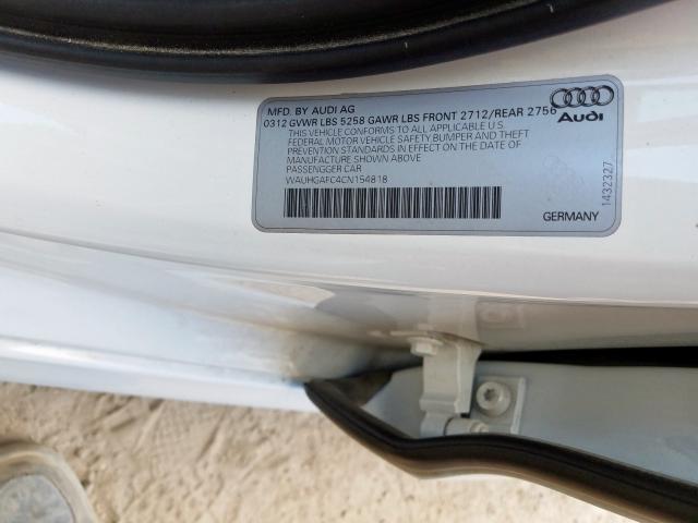 WAUHGAFC4CN154818 - 2012 AUDI A6 PRESTIGE  ფოტო 10