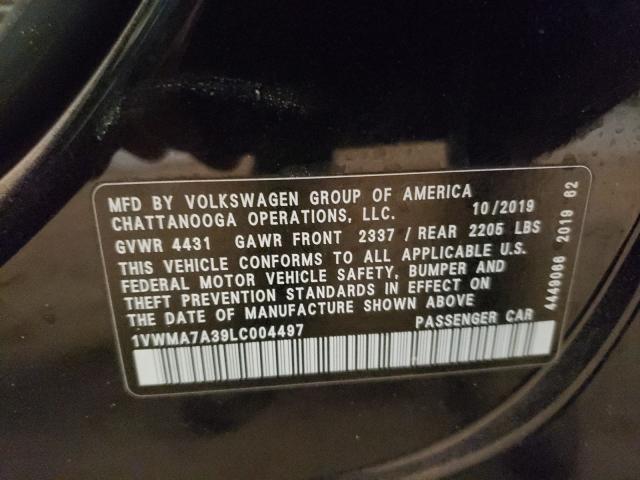 1VWMA7A39LC004497 - 2020 VOLKSWAGEN PASSAT R-LINE Qara foto 10