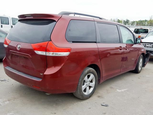 5TDKK3DC5CS205646 - 2012 TOYOTA SIENNA LE  photo 4