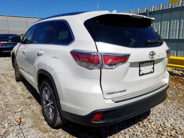 5TDKKRFH4FS078405 - 2015 TOYOTA HIGHLANDER XLE  ფოტო 3