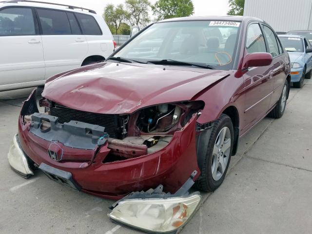 2HGES26734H540915 - 2004 HONDA CIVIC EX  photo 2