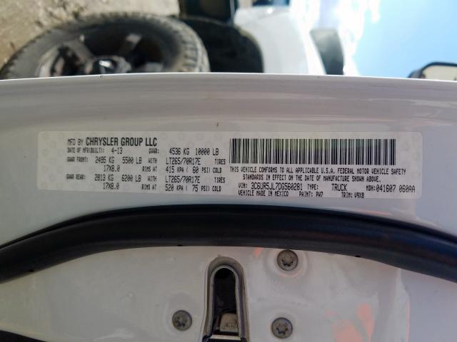 3C6UR5JL7DG560281 - 2013 RAM 2500 SLT  照片 10