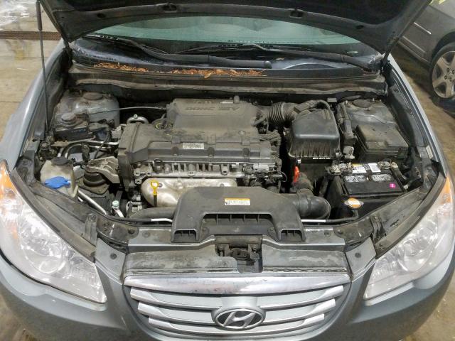 KMHDU4AD1AU899049 - 2010 HYUNDAI ELANTRA BLUE  photo 7