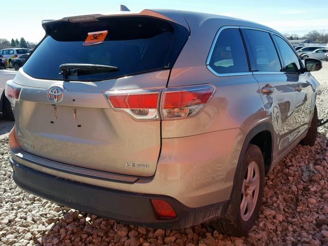 5TDBKRFH2FS123647 - 2015 TOYOTA HIGHLANDER LE  photo 4