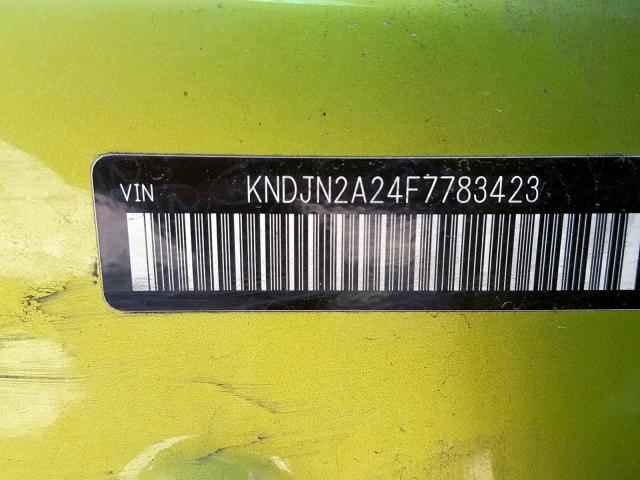 KNDJN2A24F7783423 - 2015 KIA SOUL  photo 10