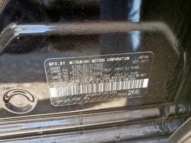 JA4AD2A37JZ015292 - 2018 MITSUBISHI OUTLANDER ES  foto 10
