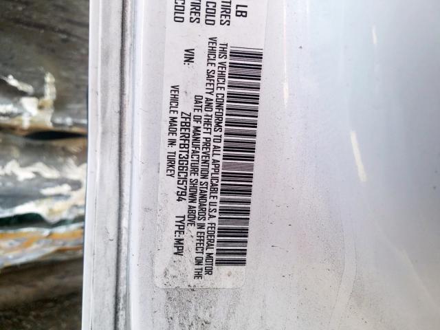 ZFBERFBT3G6C15794 - 2016 RAM PROMASTER CITY SLT  照片 10