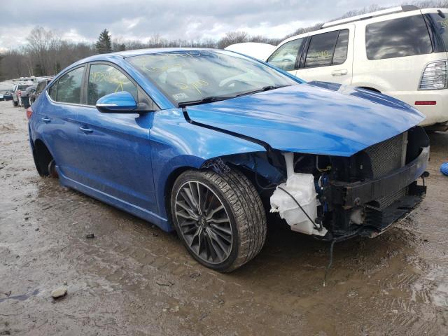 KMHD04LB5HU333560 - 2017 HYUNDAI ELANTRA SPORT BLUE photo 1