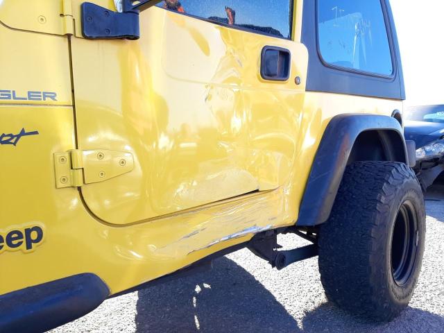 1J4FA49S42P703902 - 2002 JEEP WRANGLER / SPORT YELLOW photo 9