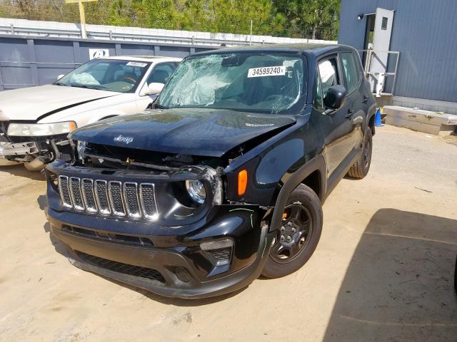 ZACNJAAB7KPK19959 - 2019 JEEP RENEGADE SPORT Սև լուսանկար 2