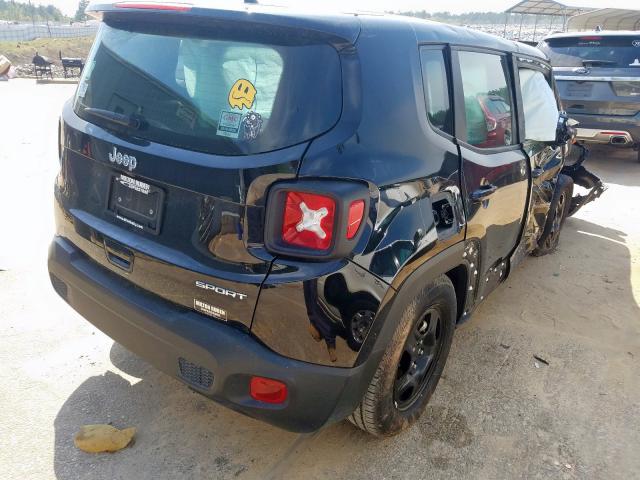 ZACNJAAB7KPK19959 - 2019 JEEP RENEGADE SPORT Սև լուսանկար 4