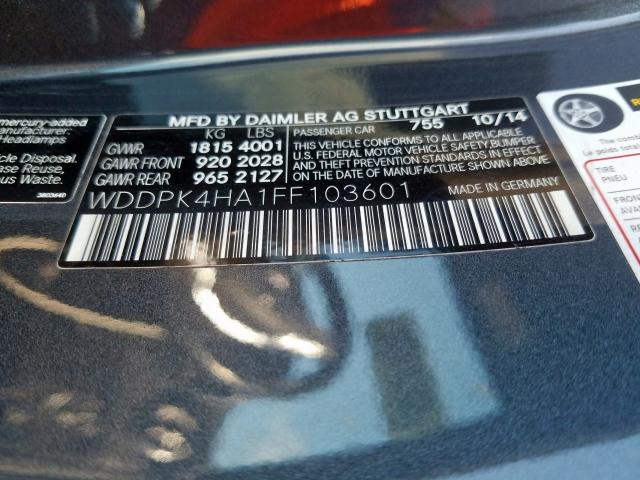 WDDPK4HA1FF103601 - 2015 MERCEDES-BENZ SLK 250  photo 10