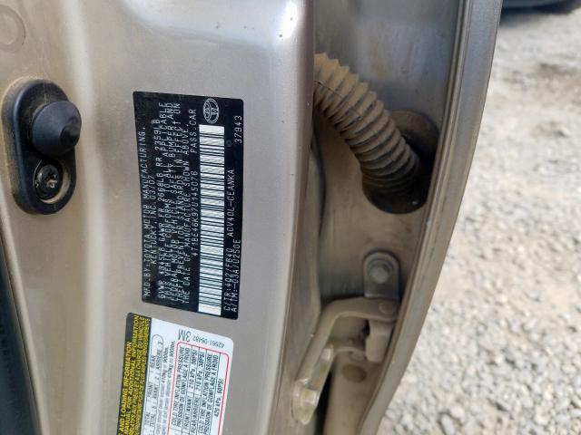 4T1BE46K97U145076 - 2007 TOYOTA CAMRY CE  photo 10