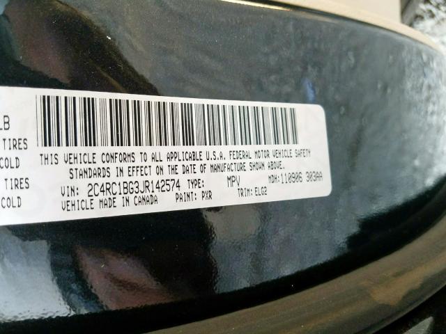 2C4RC1BG3JR142574 - 2018 CHRYSLER PACIFICA TOURING L  լուսանկար 10