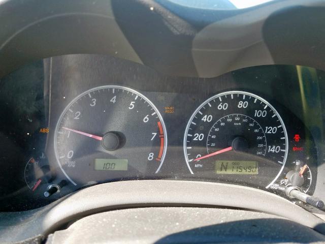 1NXBU40E29Z014869 - 2009 TOYOTA COROLLA BASE  foto 8