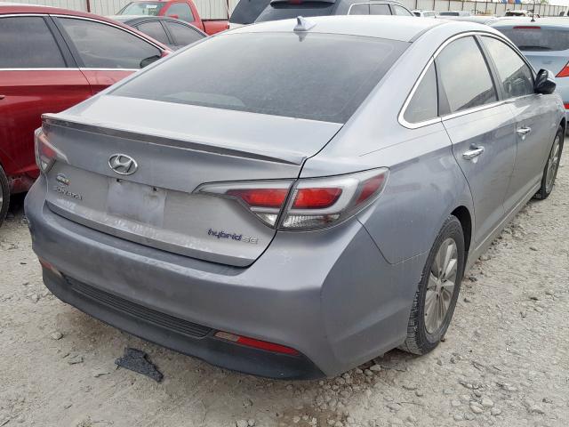 KMHE24L16GA017087 - 2016 HYUNDAI SONATA HYBRID  photo 4