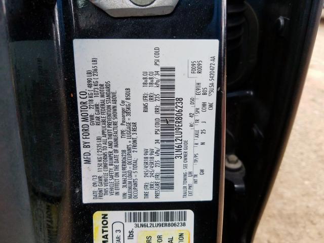 3LN6L2LU9ER806238 - 2014 LINCOLN MKZ HYBRID  photo 10