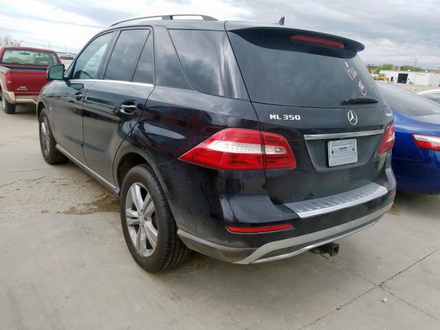 4JGDA5HB5CA072887 - 2012 MERCEDES-BENZ ML 350 4MATIC  photo 3