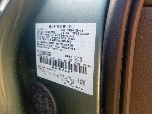 1LNHM87A55Y610971 - 2005 LINCOLN LS  ფოტო 10