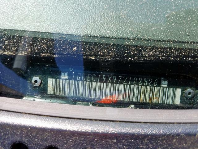 1GCEC19X97Z128326 - 2007 CHEVROLET SILVERADO C1500 CLASSIC  photo 10