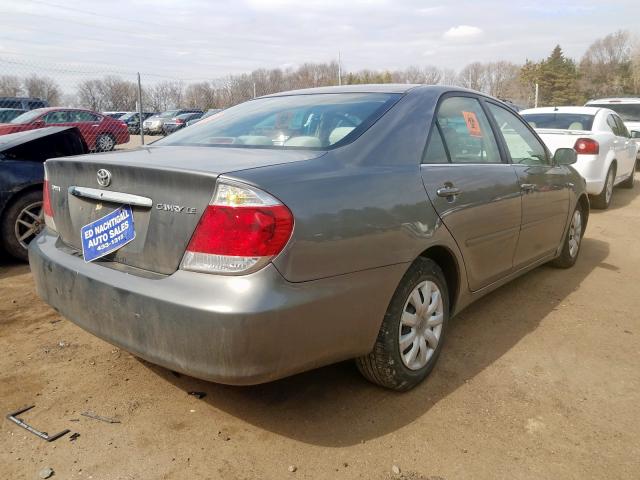 4T1BE32K15U631569 - 2005 TOYOTA CAMRY LE  photo 4