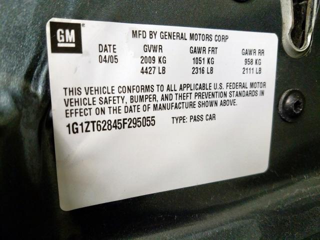 1G1ZT62845F295055 - 2005 CHEVROLET MALIBU MAXX LS  照片 10