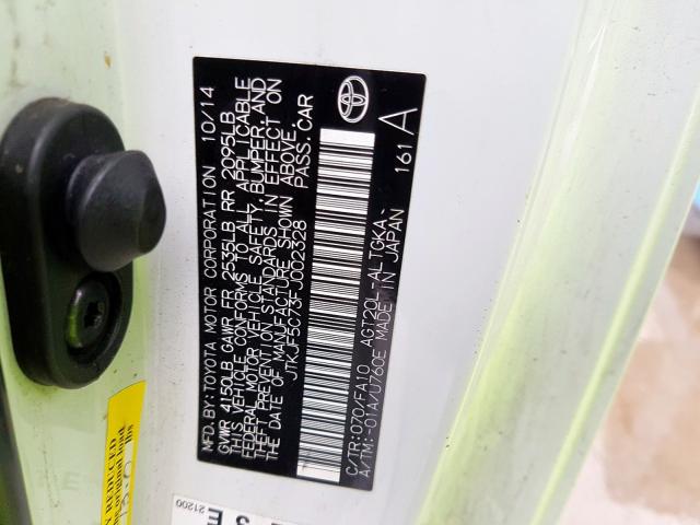 JTKJF5C73FJ002328 - 2015 TOYOTA SCION TC  照片 10