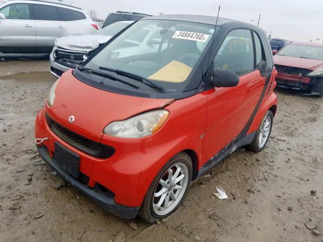 WMEEJ31X98K111938 - 2008 SMART FORTWO PURE  photo 2