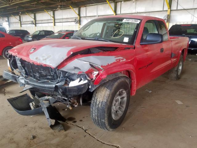 1B7GG22N01S225894 - 2001 DODGE DAKOTA  photo 2