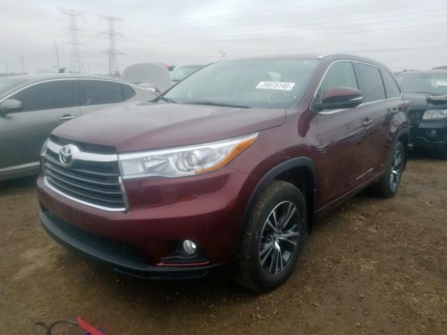 5TDJKRFH8GS316429 - 2016 TOYOTA HIGHLANDER XLE  ფოტო 2
