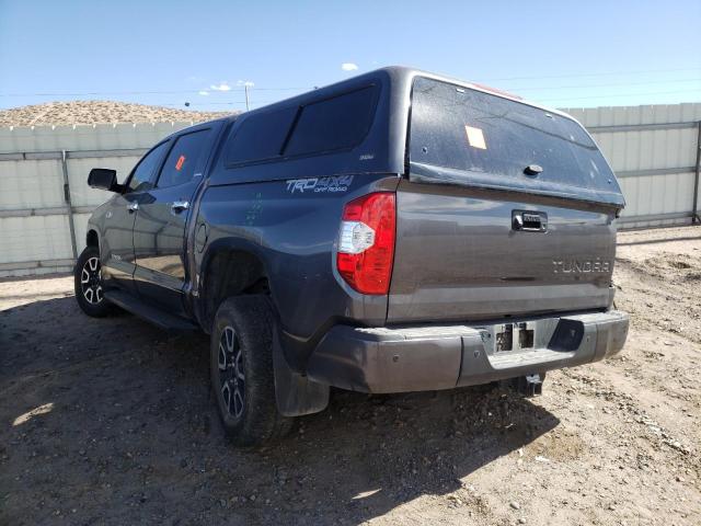 5TFHY5F15KX840861 - 2019 TOYOTA TUNDRA CREWMAX LIMITED GRAY photo 3