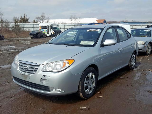 KMHDU4AD8AU167291 - 2010 HYUNDAI ELANTRA BLUE  photo 2