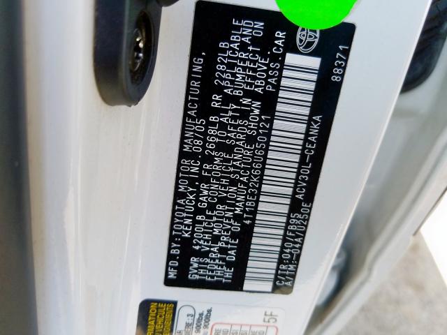 4T1BE32K66U650121 - 2006 TOYOTA CAMRY LE  photo 10