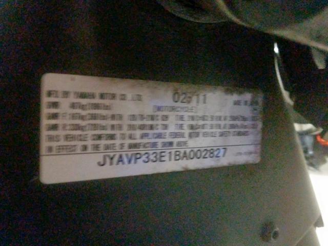 JYAVP33E1BA002827 - 2011 YAMAHA XVS1300 CU  photo 10