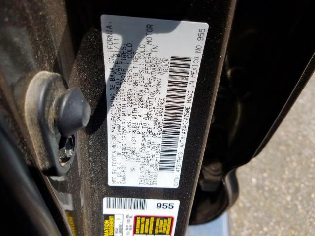 3TMJU4GN8BM118394 - 2011 TOYOTA TACOMA DOUBLE CAB PRERUNNER  photo 10