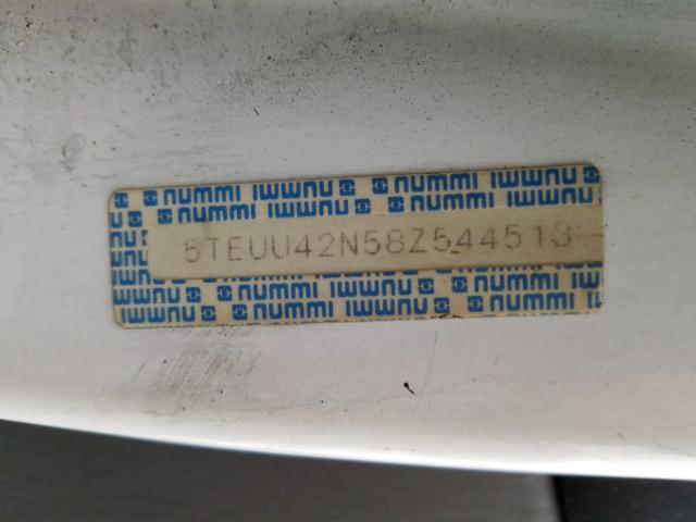 5TEUU42N58Z544513 - 2008 TOYOTA TACOMA ACCESS CAB  ფოტო 10