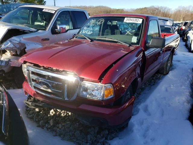 1FTYR10D49PA34920 - 2009 FORD RANGER MAROON photo 2