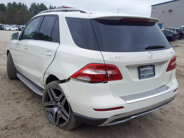 4JGDA5HB1CA014663 - 2012 MERCEDES-BENZ ML 350 4MATIC  photo 3