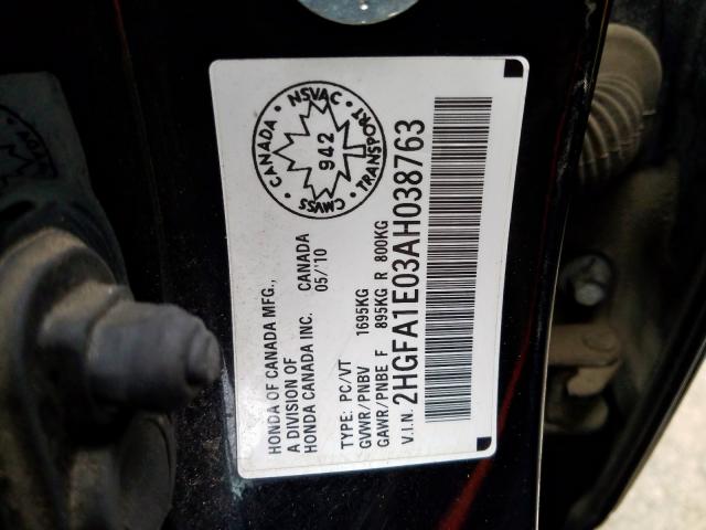 2HGFA1E03AH038763 - 2010 HONDA CIVIC EXL  照片 10